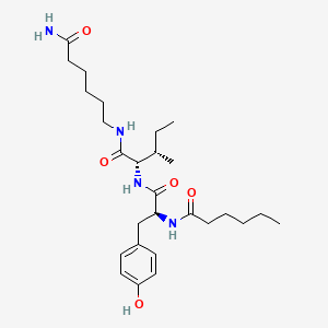 Dihexa (PNB-0408) 2D chemical structure, PubChem CID 129010512 at modern aminos the most trusted supplier of research peptides in the USA